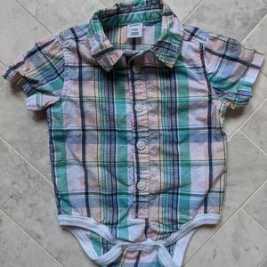 Check baby onesie (0-3 months)